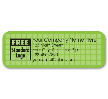 Rectangular Poly Labels with Green Squares 