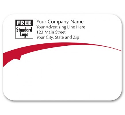 Red Advertising and Mailing Label 
