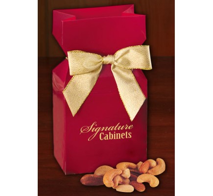 Red Promotional Custom Box with Deluxe Mixed Nuts 