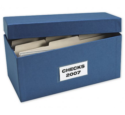 Set Of 2 Cancelled Check Storage Boxes 
