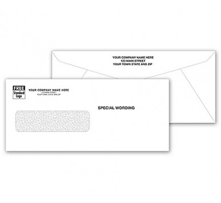 Single Window Envelope, Return Address On Front and Flap 