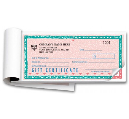 St. Croix Custom Gift Certificate Forms 
