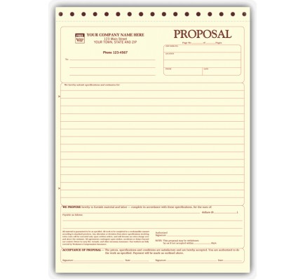 Stationary Quality Proposal Forms 