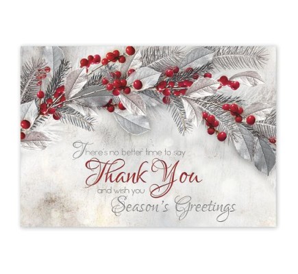 Sterling Thanks Holiday Cards 