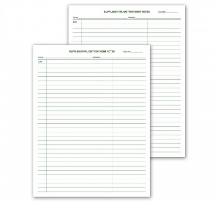 Supplemental & Treatment Notes No Hole Punch 