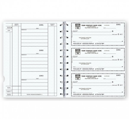 The Newport Deskbook, 3-On-A-Page Compact Size Checks 3 on a page checks, business duplicate checks, compact 3 on a page checks