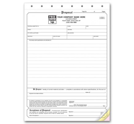Triplicate Agreements and Proposal Forms 