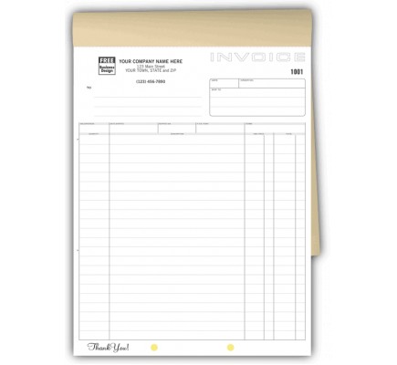 Triplicate Invoice Business Forms 