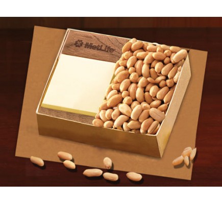 Walnut Wood Note Holder with Peanuts  
