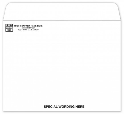 White Open Top Mailing Envelope 