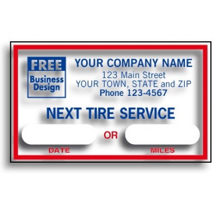 Windshield Next Tire Service Labels 