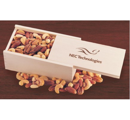 Wooden Collector's Box with Deluxe Mixed Nuts 