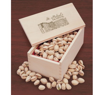 Wooden Collector's Box with Jumbo California Pistachios  