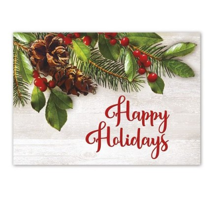 Woodland Sprig Holiday Greeting Cards 