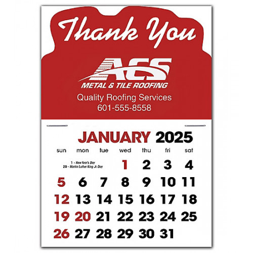 2025 Stick Up Calendar Thank You 