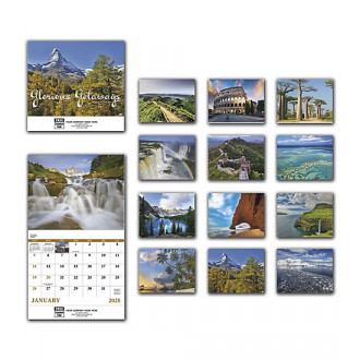 2025 Glorious Getaways Wall Calendar