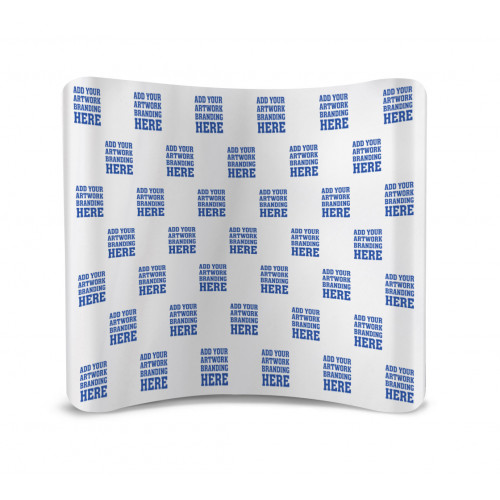 10 ft x 8 ft Step and Repeat Curved Pillow Case Backdrop 