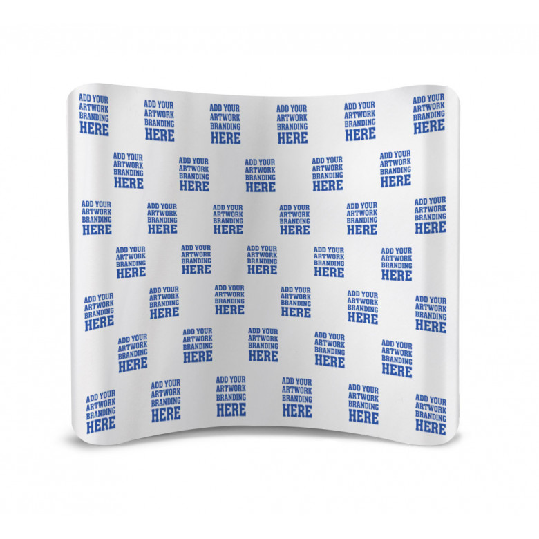 10 ft x 8 ft Step and Repeat Curved Pillow Case Backdrop