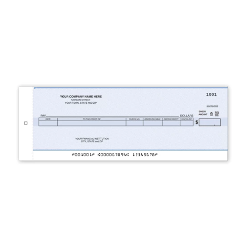 A/P One Write Center Check with Carbon Strip 