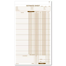 Estimate Sheets