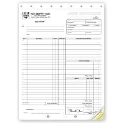 Work Orders, Carbonless, Large Format