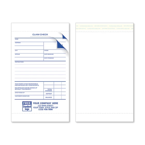 Repair Orders, Jewelry, Classic Design, Envelope 