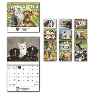 2025 Puppies & Kittens Wall Calendar