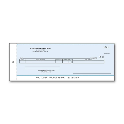 Cash Disb Center Check 