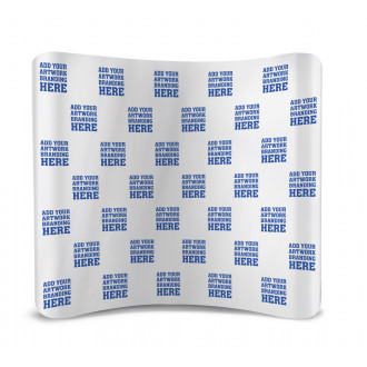 8 ft x 8 ft Step and Repeat Curved Pillow Case Backdrop