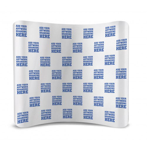 8 ft x 8 ft Step and Repeat Curved Pillow Case Backdrop 