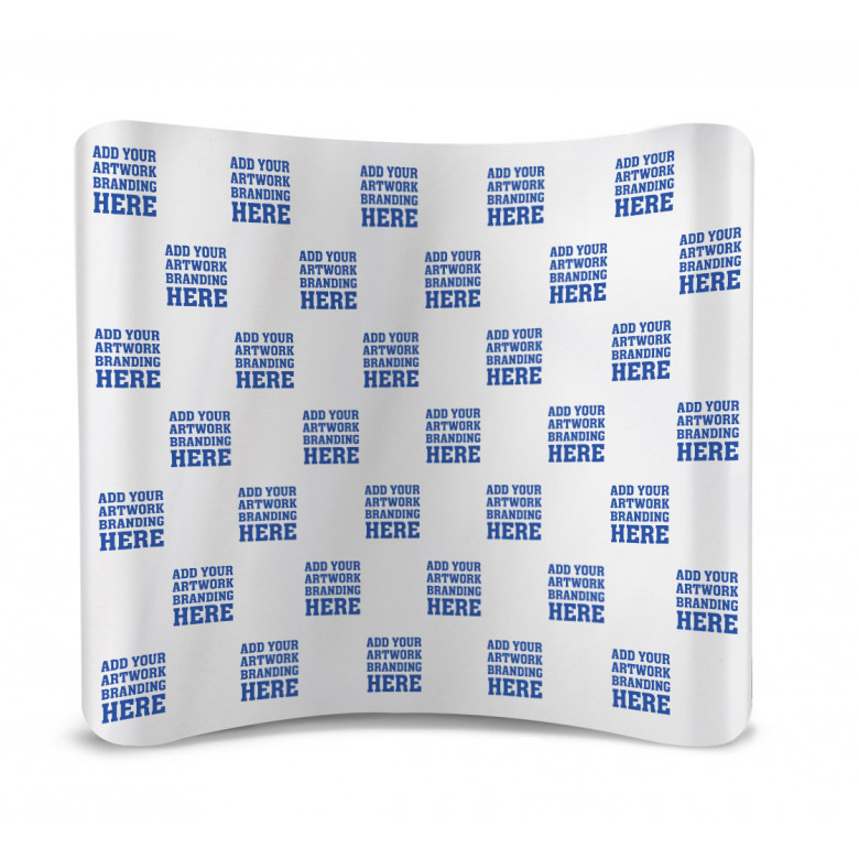 8 ft x 8 ft Step and Repeat Curved Pillow Case Backdrop