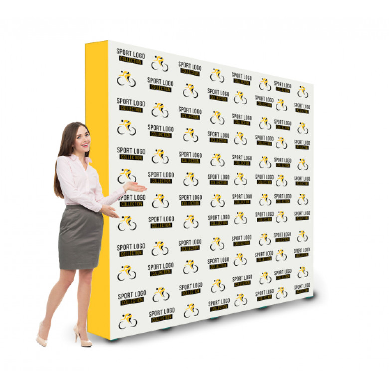 8 ft x 8 ft Step and Repeat Fabric Pop Up Straight Display