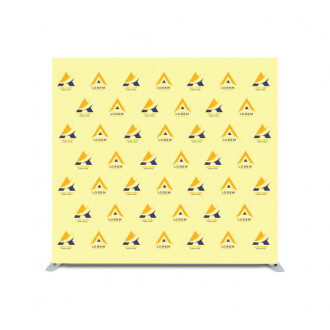 8 ft x 8 ft Step and Repeat Straight Pillow Case Backdrop