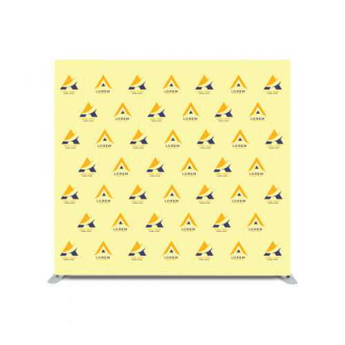 8 ft x 8 ft Step and Repeat Straight Pillow Case Backdrop 
