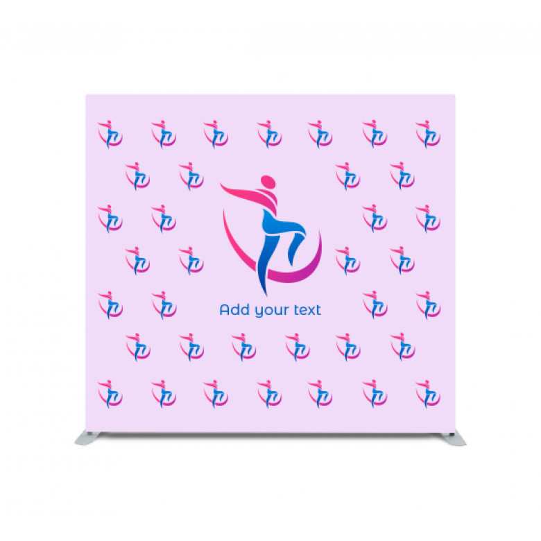 8 ft x 8 ft Step and Repeat Straight Pillow Case Backdrop