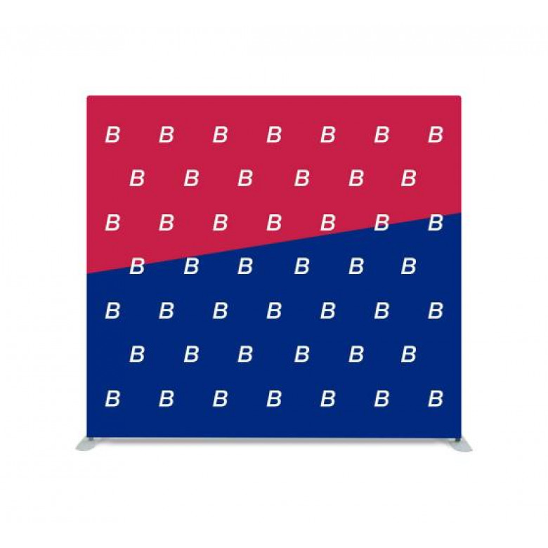 8 ft x 8 ft Step and Repeat Straight Pillow Case Backdrop