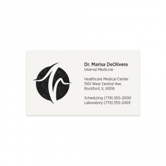 1 Color Premium Business Cards || Business Cards || Raised Print, 1 Sided
