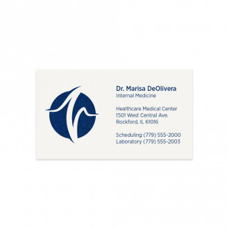 1 Color Standard Business Card || Business Cards || Raised Print, 1 Sided