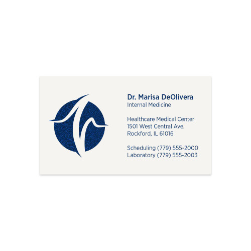 1 Color Standard Business Card || Business Cards || Raised Print, 1 Sided 