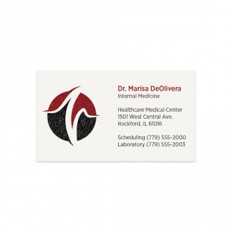 2 Color Standard Business Cards || Business Cards || Raised Print, 1 Sided