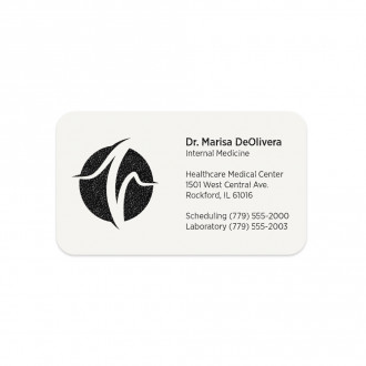 1 Color Premium Business Cards || Business Cards || Raised Print, Round Corners, 1 Sided
