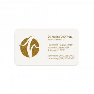 1 Custom Color Premium Business Cards || Business Cards || Raised Print, Round Corners, 1 Sided