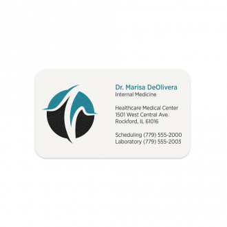 2 Color Premium Business Cards || Business Cards || Raised Print, Round Corners, 1 Sided