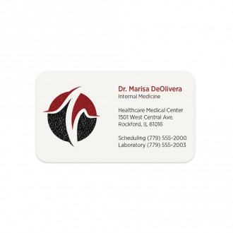 2 Color Standard Business Cards || Business Cards || Raised Print, 1 Sided, Round Corners