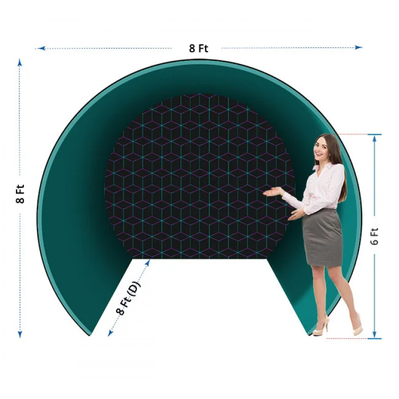 Half Circle Photo Booth Enclosure