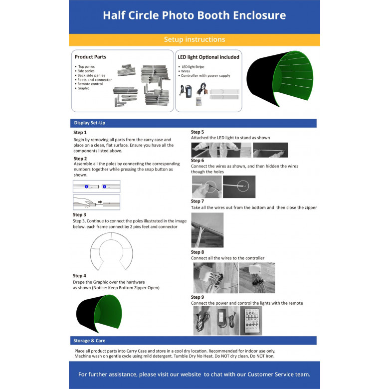 Half Circle Photo Booth Enclosure