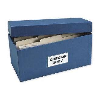 Set Of 2 Cancelled Check Storage Boxes