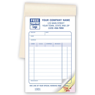 Carbonless Extra Wording Sales Books