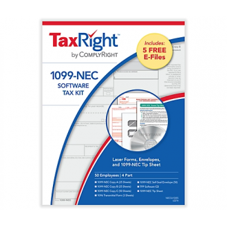 1099-NEC 4-Part Kit with Envelopes (50 Employees)