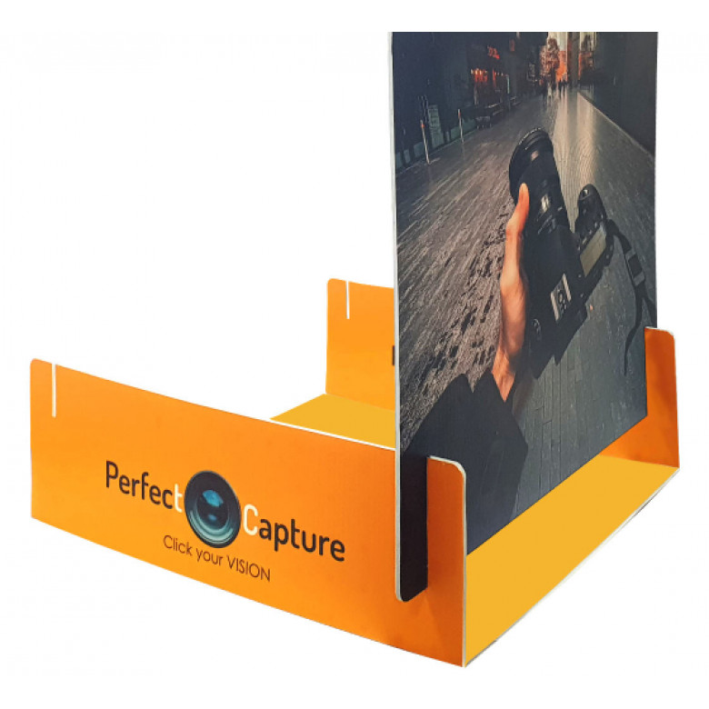 Display Tower with Custom Printed Interlocking Panels